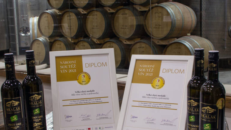 V Národní soutěži vín jsme získali dvě Velké zlaté a šest Zlatých medailí